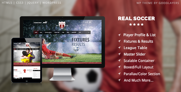 Real Soccer 体育足球WordPress主题-创客云