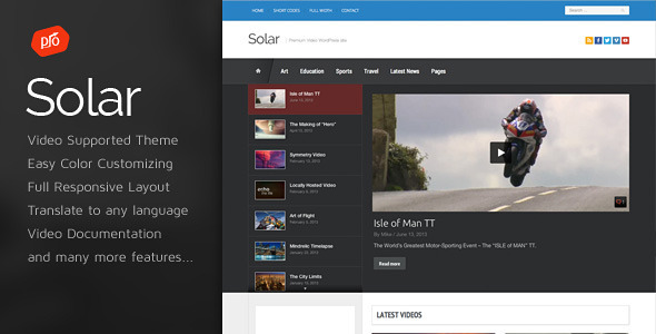 Solar 视频 WordPress主题 v1.6-创客云