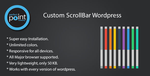 Custom scrollbar 彩色滚动条 WordPress插件-创客云