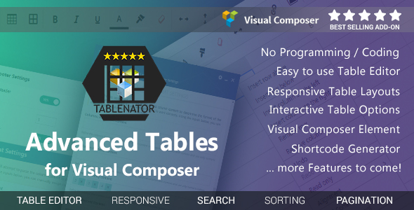 Tablenator v1.2.3 - 高级表单Visual Composer插件-创客云