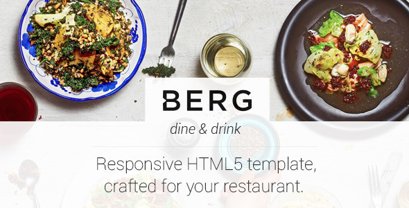 自适应 Berg 美食 HTML5模板-创客云