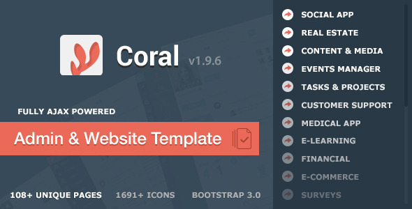 自适应 CORAL APP启动套件 HTML5静态网站模板主题-创客云